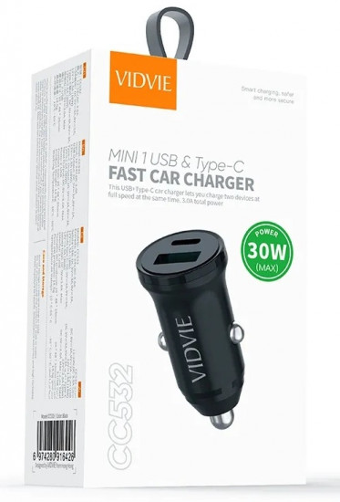 Автомобильное зарядное устройство Vidvie CC532CB