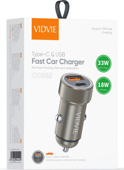 Автомобильное зарядное устройство Vidvie CC542TT