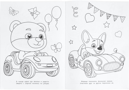 Раскраска «Волшебные гонки»