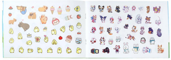Альбом наклеек «Кавайные зверята»