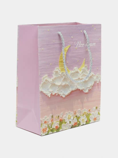 Подарочный картонный пакет с 3D-эффектом «Масляная живопись»