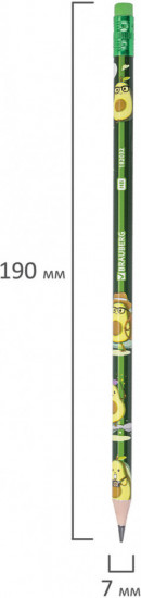 Набор карандашей чернографитных «Avocado»