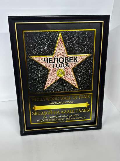 Диплом звезда в рамке «Человек года»