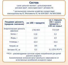 Каша молочная детская рисовая - Фото 3
