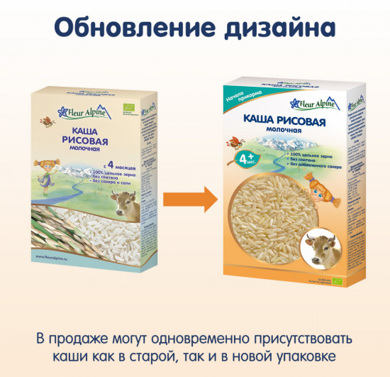 Каша молочная детская рисовая