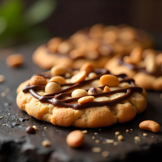 Арахисовое печенье с шоколадом без сахара