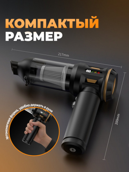 Портативный беспроводной автопылесос 4в1