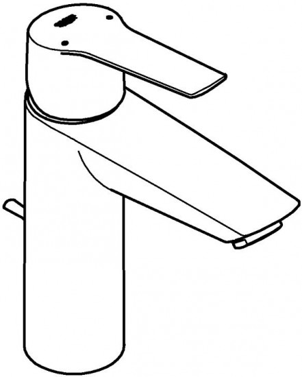 Смеситель для раковины с рычажным донным клапаном M
