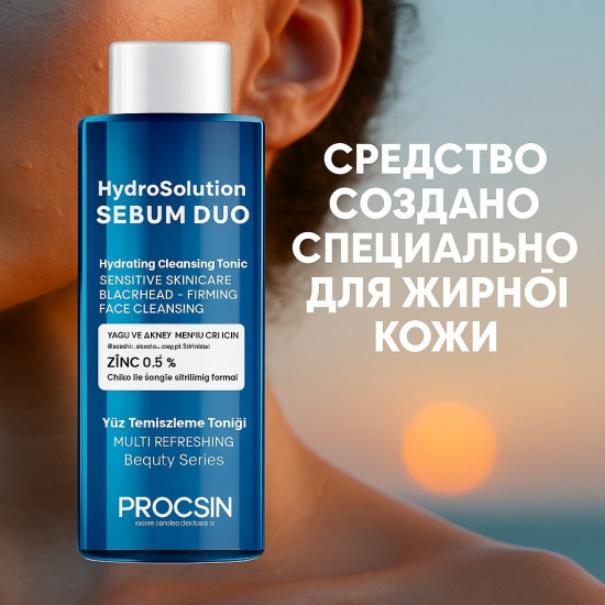 Тоник для для жирной, комбинированной и склонной к акне кожи «HydroSolution Sebum Duo»