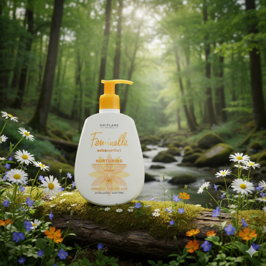 Смягчающий крем-гель для интимной гигиены с экстрактом календулы «Feminelle»