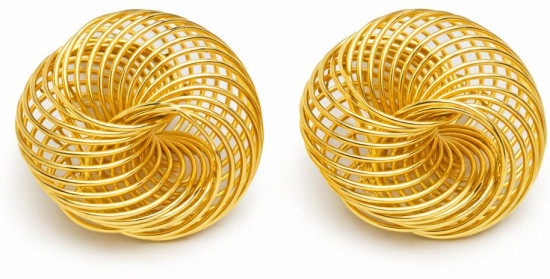 Серьги золотистые «Спираль»