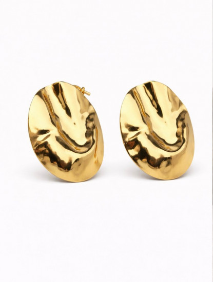 Серьги золотистые «Овал»
