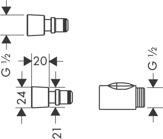 Набор соединителей для ручного душа быстросъемный