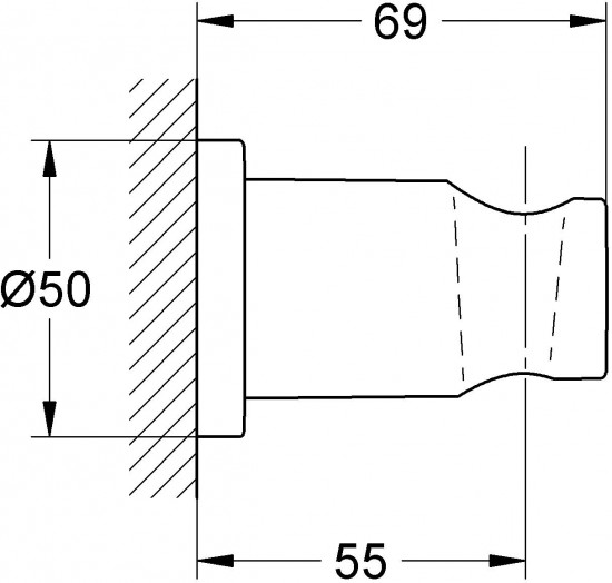 Настенный держатель для душа