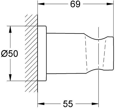 Настенный держатель для душа