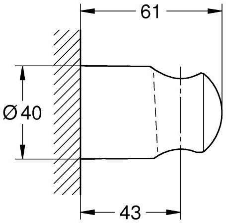 Настенный держатель для душа