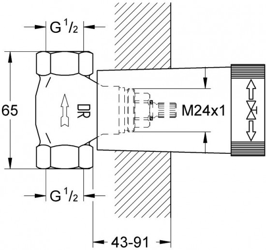 Встраиваемая часть вентиля