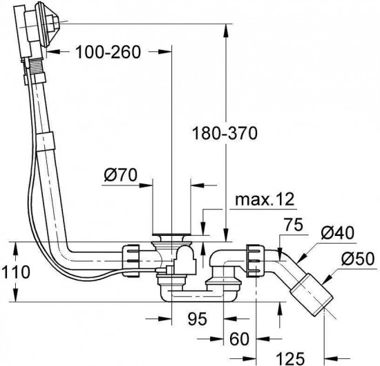 Слив-перелив для ванны