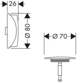 Внешняя часть набора для слива и перелива