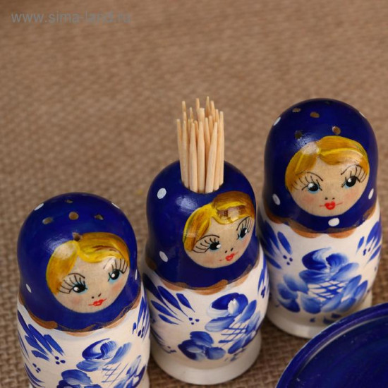 Набор для специй дерево «Гжель»