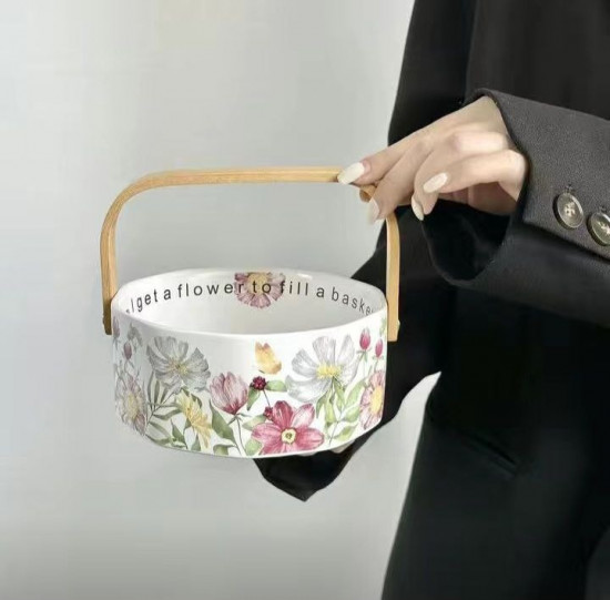 Фруктовница с ручкой