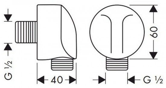 Подключение для душевого шланга без клапана обратного тока