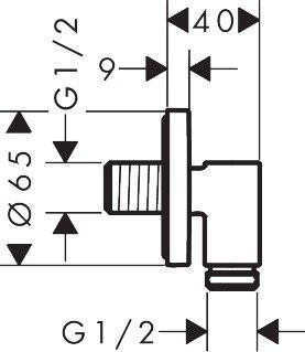 Подключение для душевого шланга с клапаном обратного тока FixFit Fine S