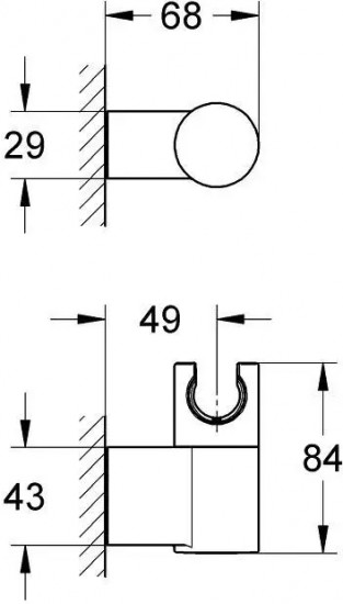 Настенный держатель для душа
