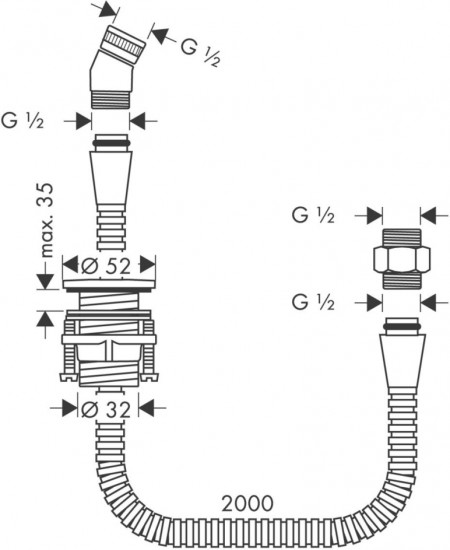 Держатель для душа для монтажа на край ванны