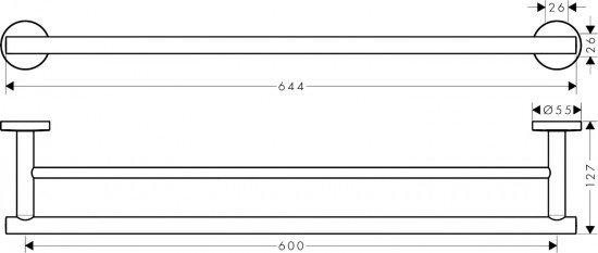 Держатель для банных полотенец двойной