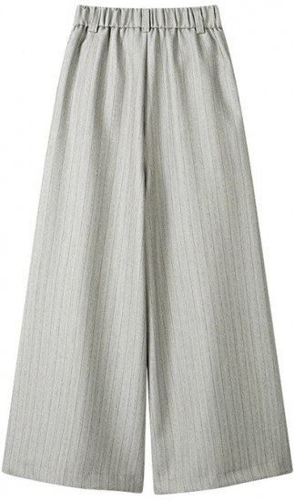 Повседневные брюки с высокой посадкой светло-серый