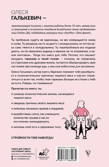 Тараканы в твоей голове и лишний вес 2.0. Как ложные установки мешают похудеть