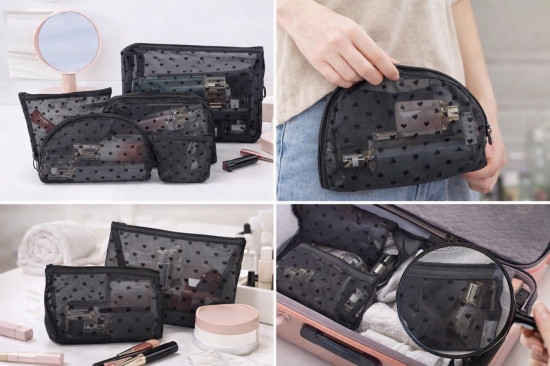 Набор косметичек «Сердечки»