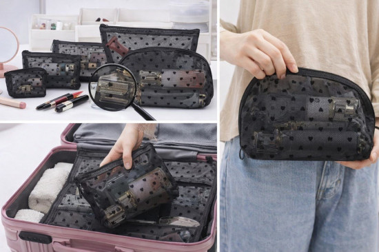 Набор косметичек «Сердечки»