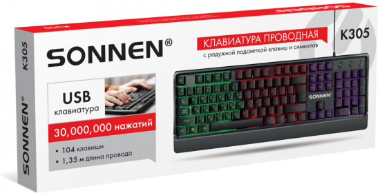 Клавиатура проводная Sonnen K305