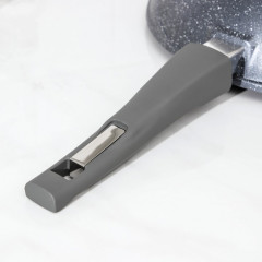 Сковорода-вок с крышкой и съемной ручкой «Гранит» - Фото 5