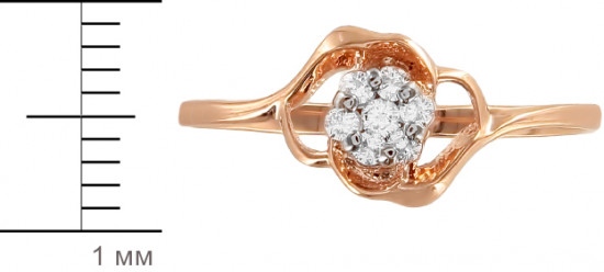 Кольцо с цирконом