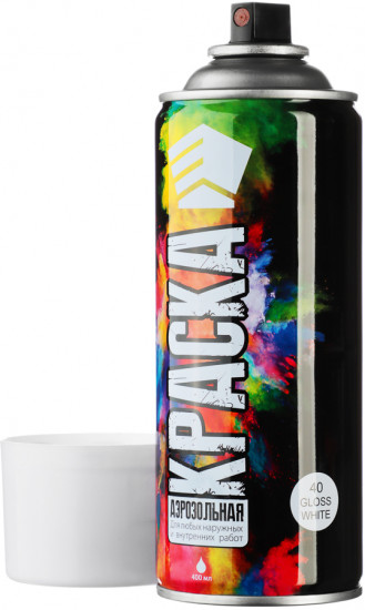  Краска аэрозольная, 01 9001/40 белая глянцевая