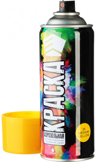  Краска аэрозольная, 06 9001/25 желтая