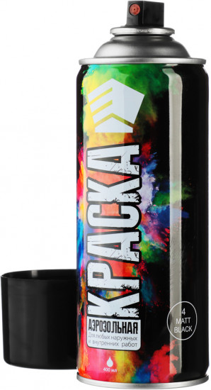  Краска аэрозольная, 20 9001/4 черная матовая
