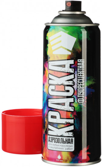  Краска аэрозольная, красная флуоресцентная
