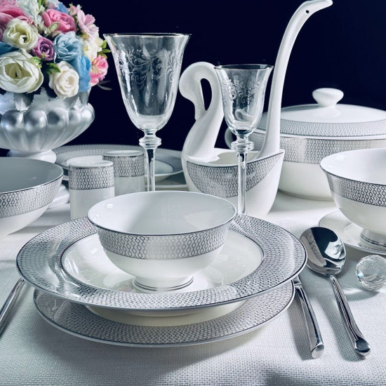 Сервиз обеденный «Севилья серебро»