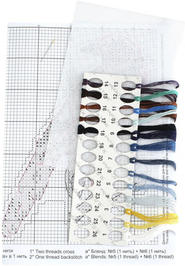 Набор для вышивания на пластиковой канве «Сорока-белобока»
