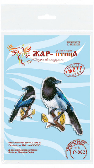 Набор для вышивания на пластиковой канве «Сорока-белобока»