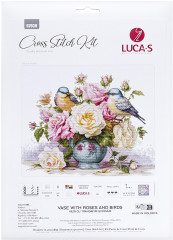 Набор для вышивания «Ваза с розами и птицами» - Фото 1