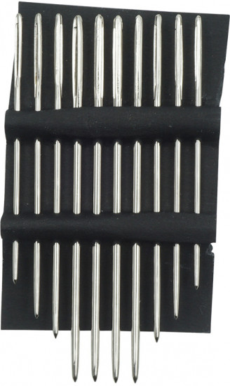 Набор игл швейных ручных никелированных для вышивки лентами