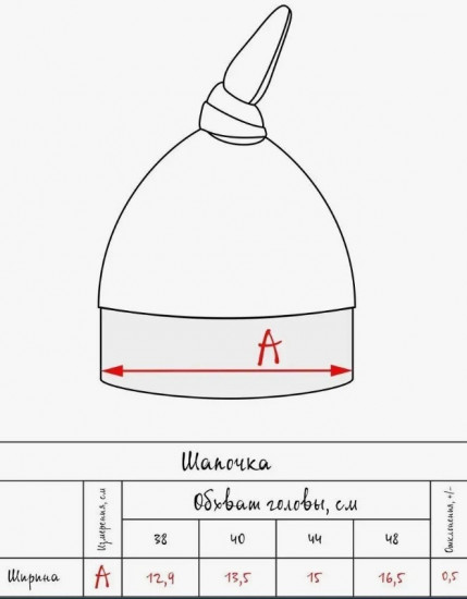 Шапочка с отворотом «Узелок»
