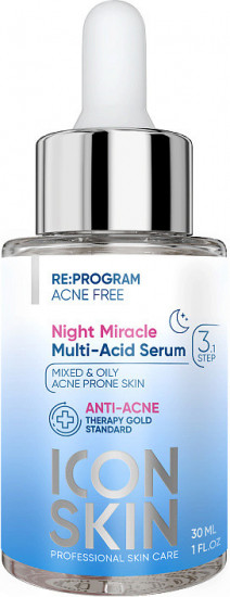 Ночная мультикислотная сыворотка «Night Miracle Multi-Acid Serum»