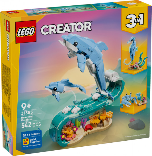 Конструктор LEGO® 31385 Морские животные: красивые дельфины 3 в 1