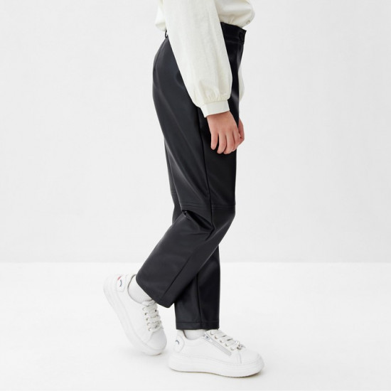 Брюки для девочек кожаные 